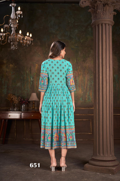 Moon Night Jivora Cotton Anarkali Kurtis