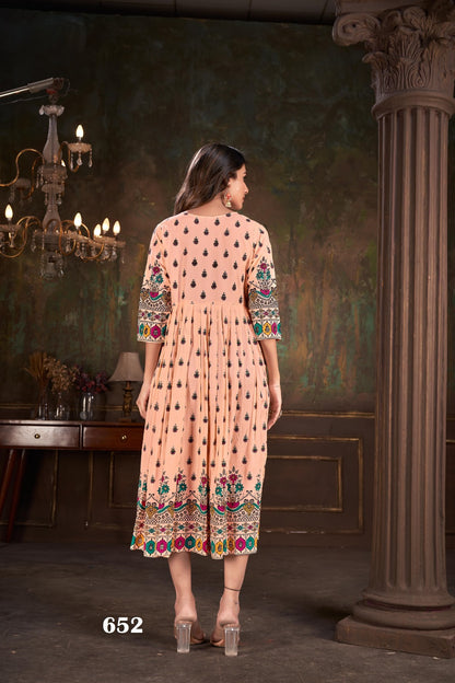 Moon Night Jivora Cotton Anarkali Kurtis