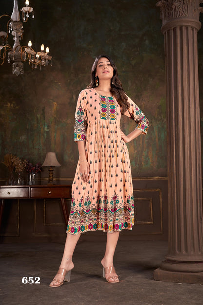 Moon Night Jivora Cotton Anarkali Kurtis