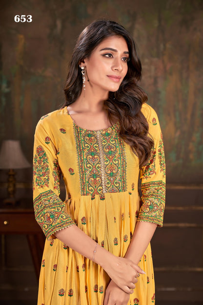 Moon Night Jivora Cotton Anarkali Kurtis
