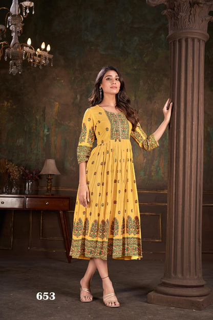 Moon Night Jivora Cotton Anarkali Kurtis