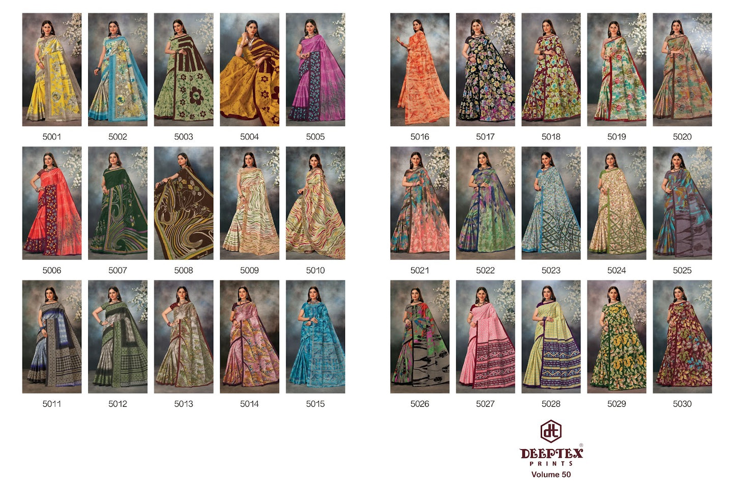 Mother India Vol 50 Deeptex Prints Cotton Sarees