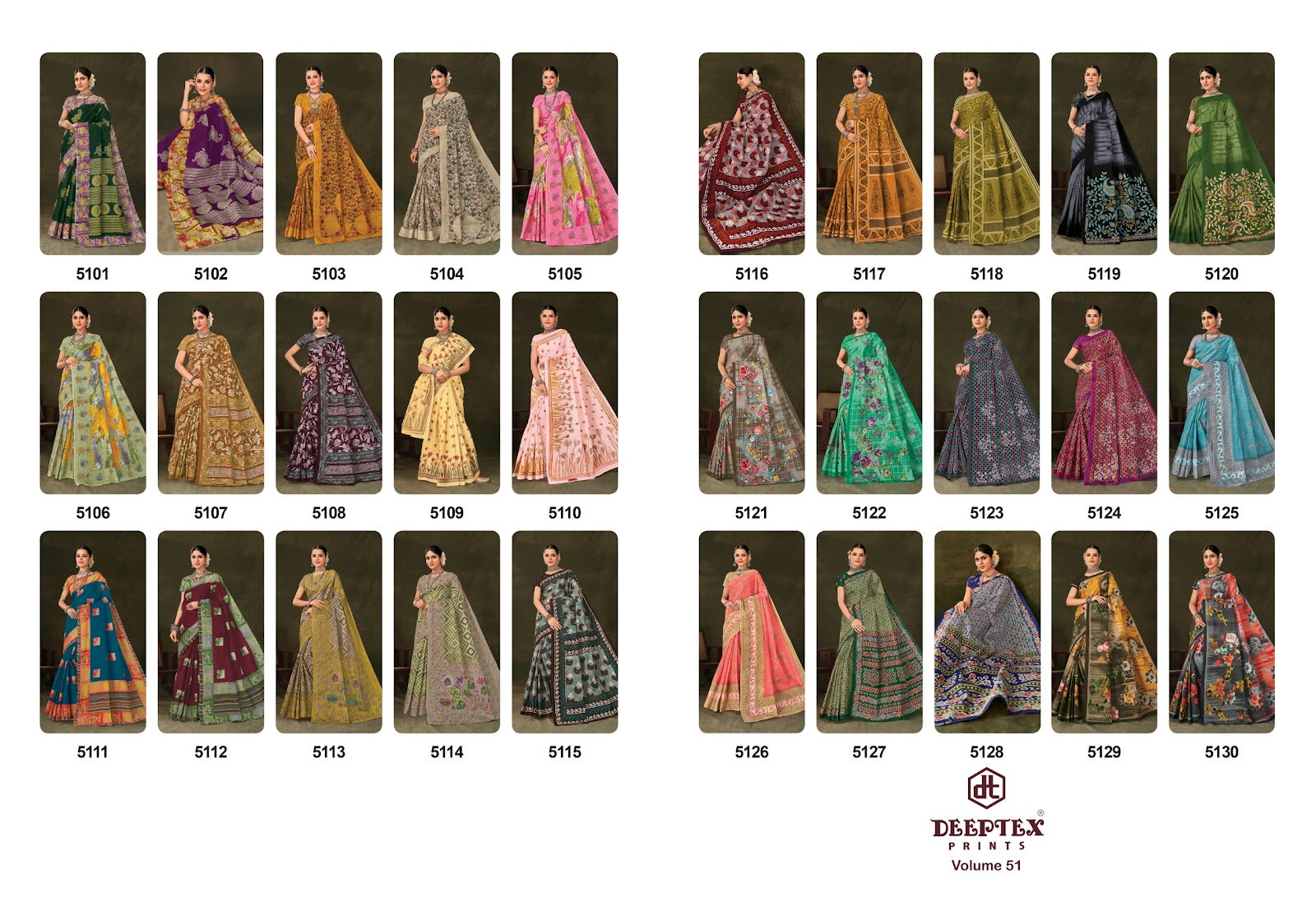 Mother India Vol 51 Deeptex Prints Cotton Sarees