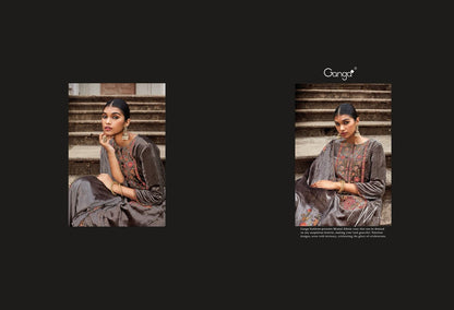 Mrunal Ganga Velvet Suits