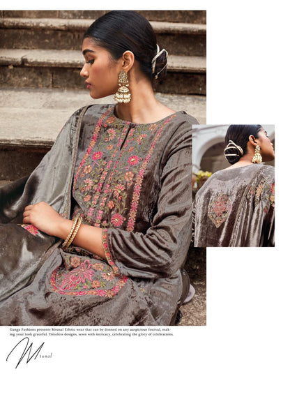 Mrunal Ganga Velvet Suits