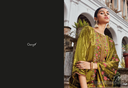 Mrunal Ganga Velvet Suits