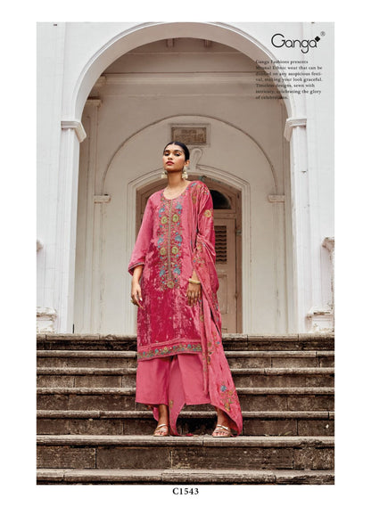 Mrunal Ganga Velvet Suits