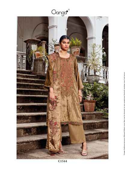 Mrunal Ganga Velvet Suits