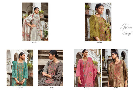 Mrunal Ganga Velvet Suits