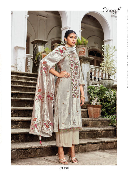Mrunal Ganga Velvet Suits