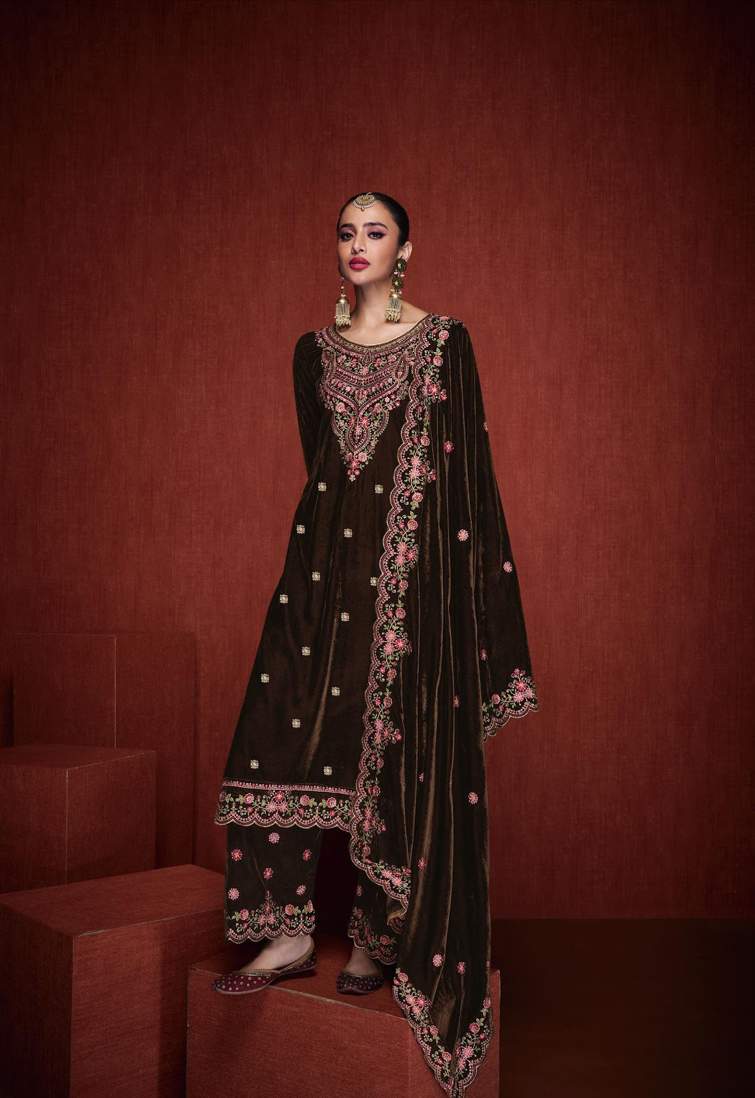 Mrunal Mumtaz Arts Velvet Suits