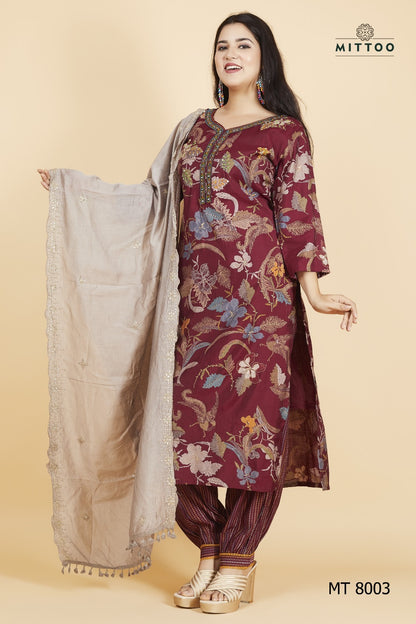 Mt-8003-8004 Mittoo Modal Afghani Readymade Suit