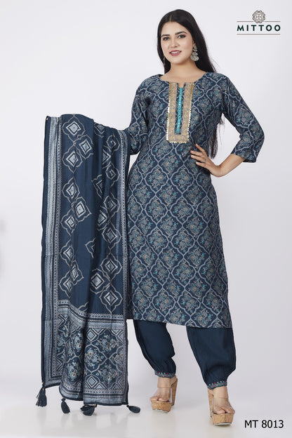 Mt-8009-8013 Mittoo Modal Readymade Pant Style Suits