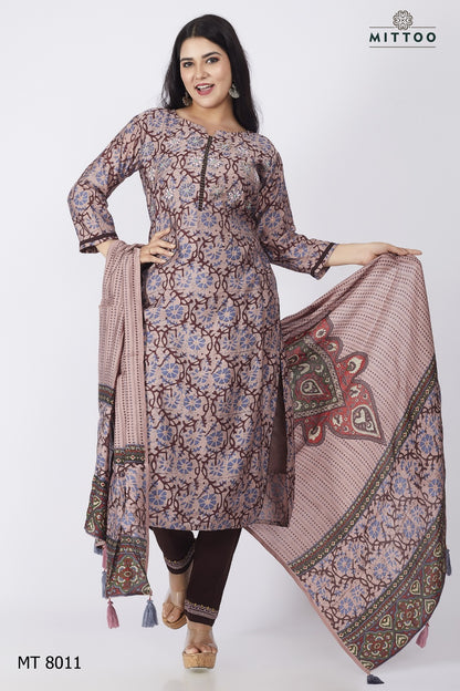 Mt-8009-8013 Mittoo Modal Readymade Pant Style Suits