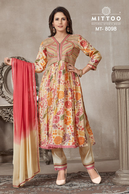 Mt-8097-8101 Mittoo Modal Readymade Pant Style Suits