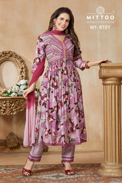 Mt-8097-8101 Mittoo Modal Readymade Pant Style Suits