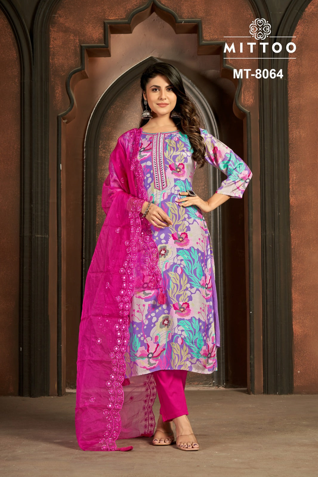 Mt 8063-8064 Mittoo Muslin Readymade Pant Style Suits