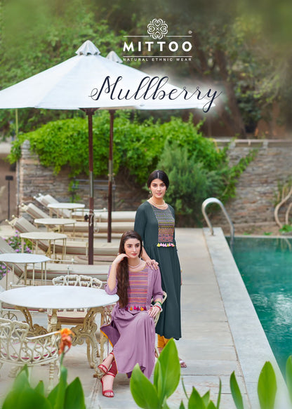 Mullberry Mittoo Rayon Long Straight Kurti