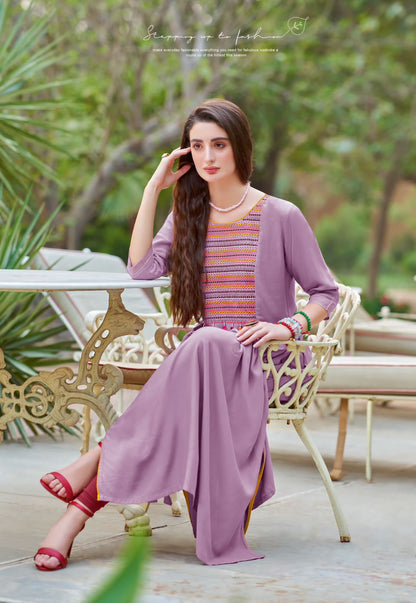 Mullberry Mittoo Rayon Long Straight Kurti