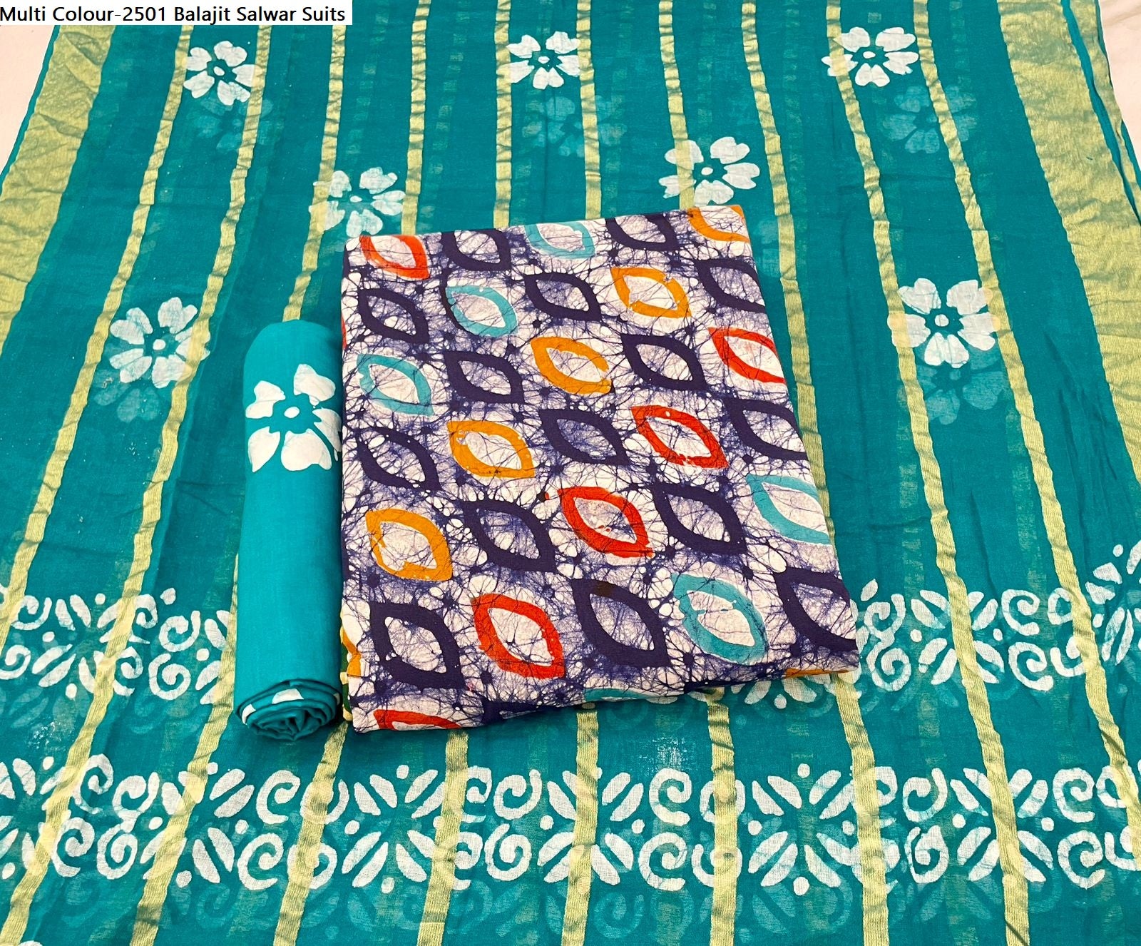 Multi Colour-2501 Balajit Cotton Salwar Suits