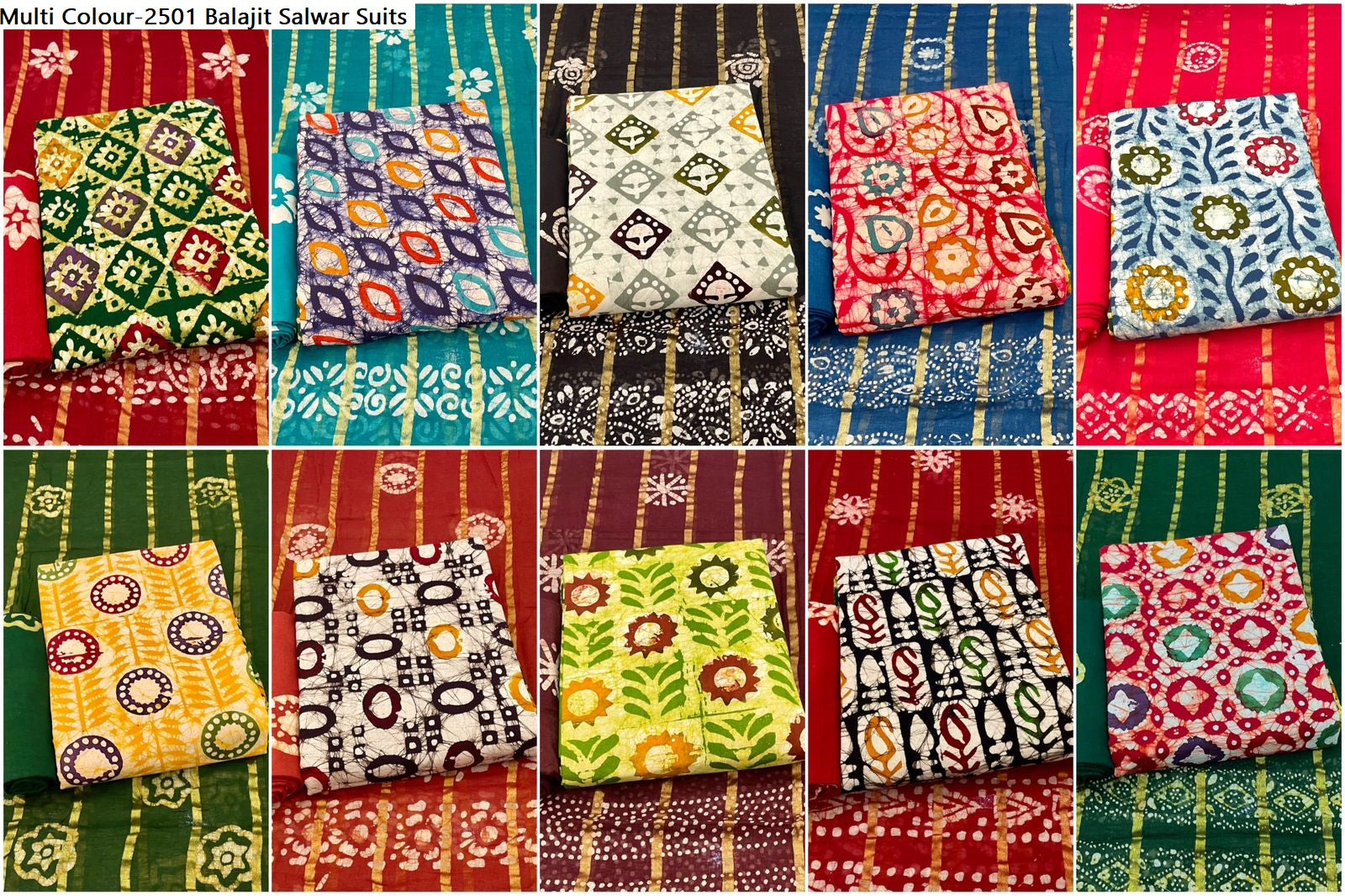 Multi Colour-2501 Balajit Cotton Salwar Suits