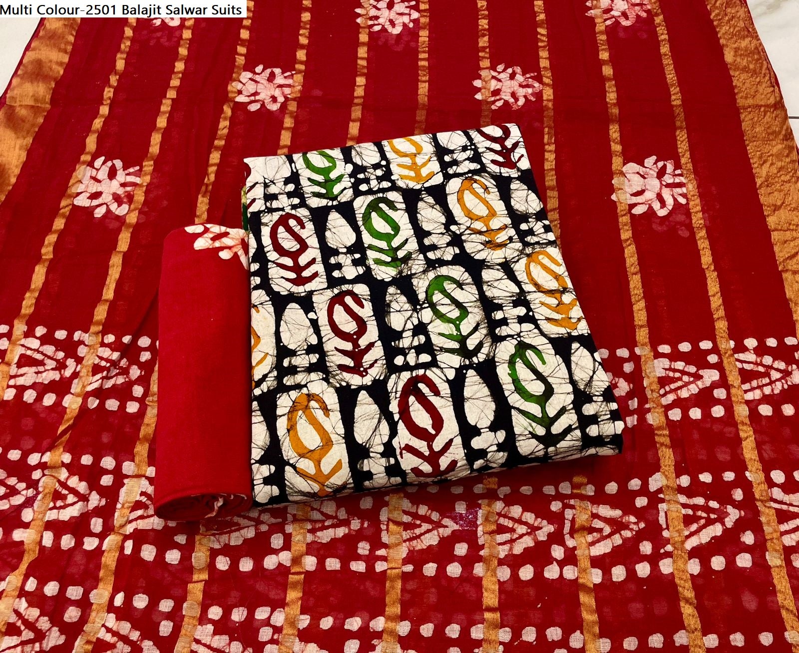 Multi Colour-2501 Balajit Cotton Salwar Suits