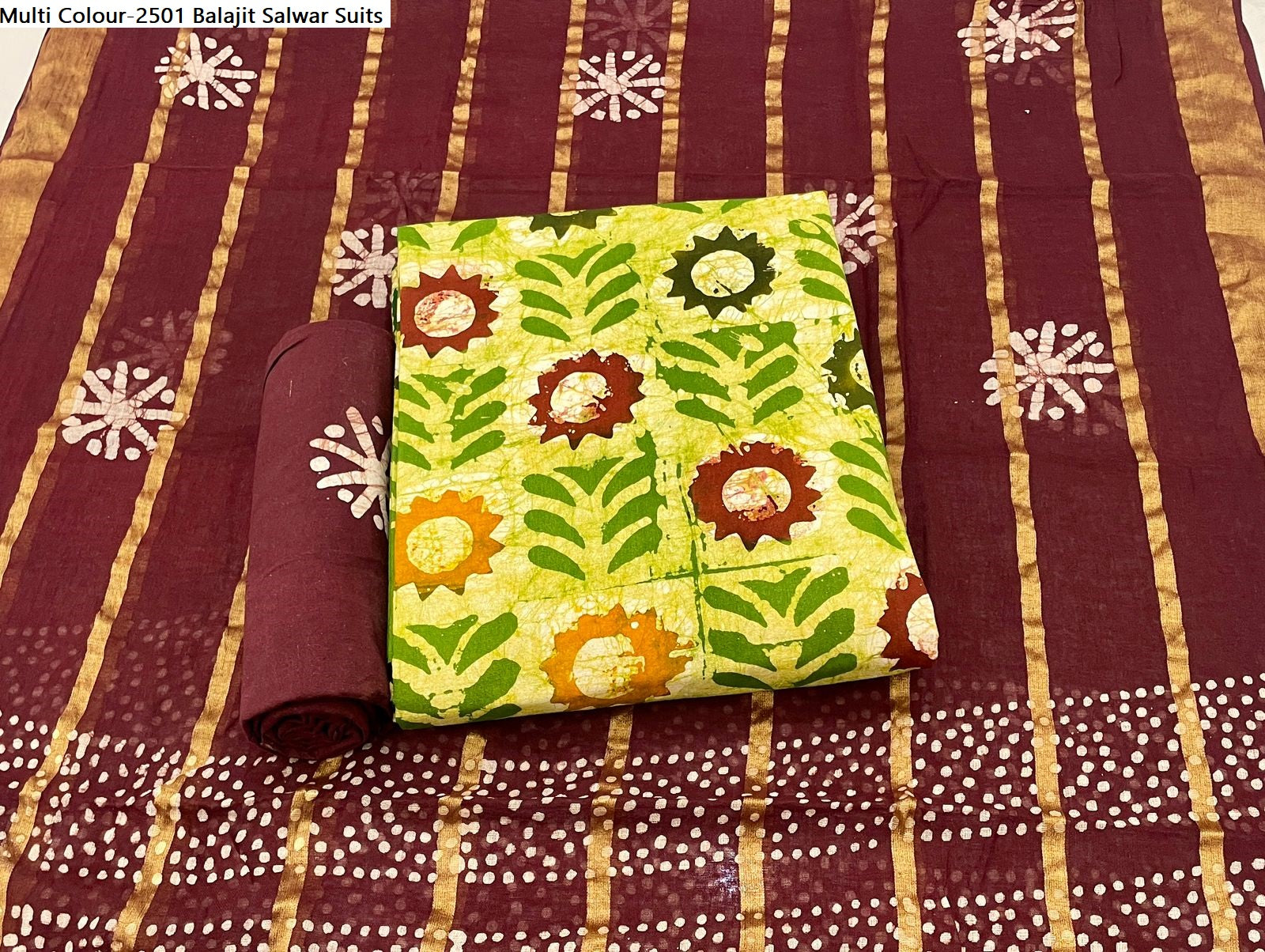 Multi Colour-2501 Balajit Cotton Salwar Suits