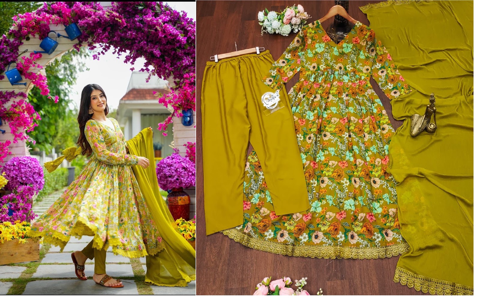 Multi Colour Lady Leela Georgette Readymade Anarkali Suits
