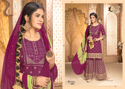 Mumtaaz Vol 2 Kinti Rayon Readymade Sharara Suits