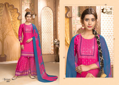 Mumtaaz Vol 2 Kinti Rayon Readymade Sharara Suits