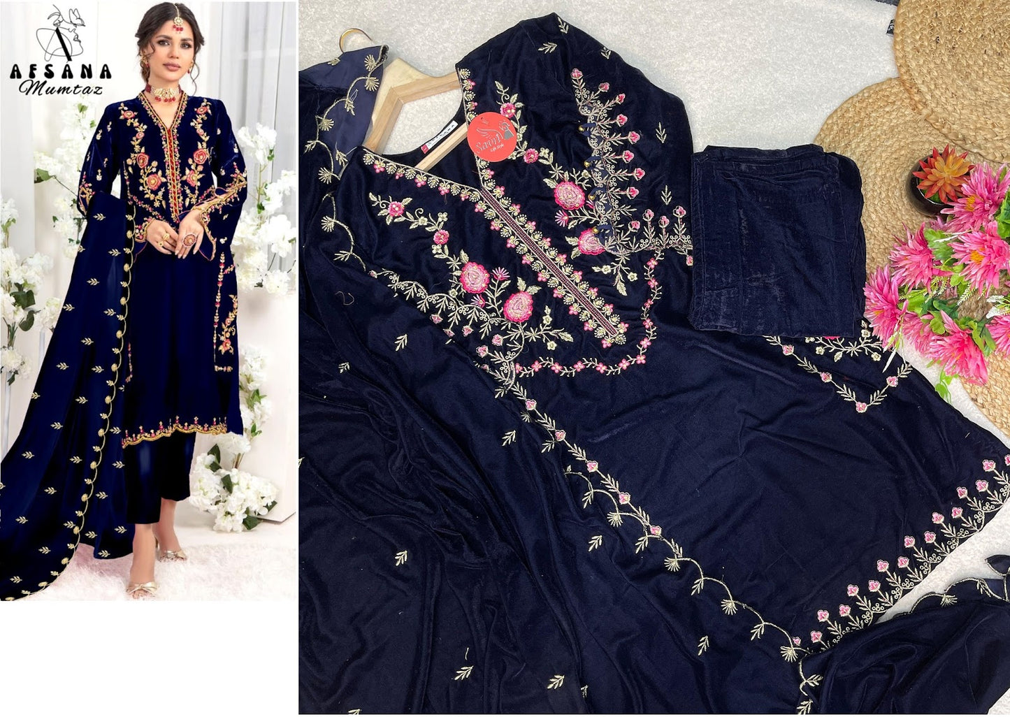 Mumtaz Afsana Velvet Pakistani Readymade Suits