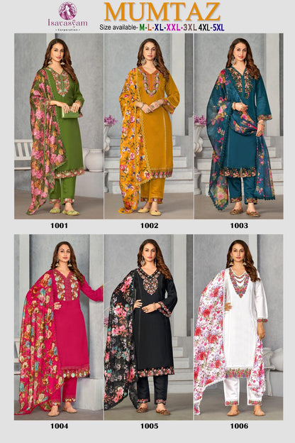 Mumtaz Isavasyam Silk Readymade Pant Style Suits