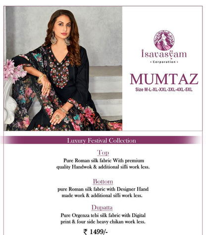 Mumtaz Isavasyam Silk Readymade Pant Style Suits