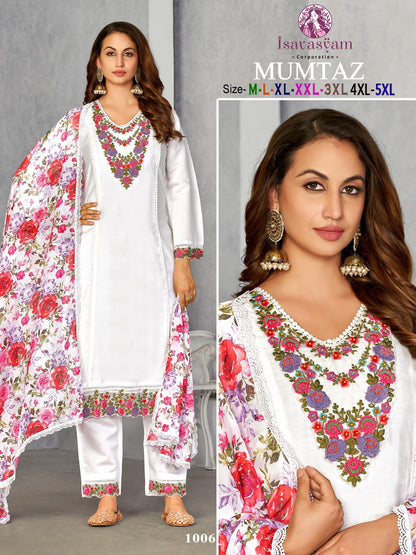 Mumtaz Isavasyam Silk Readymade Pant Style Suits