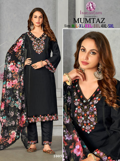 Mumtaz Isavasyam Silk Readymade Pant Style Suits