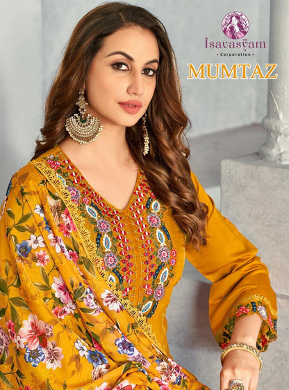 Mumtaz Isavasyam Silk Readymade Pant Style Suits