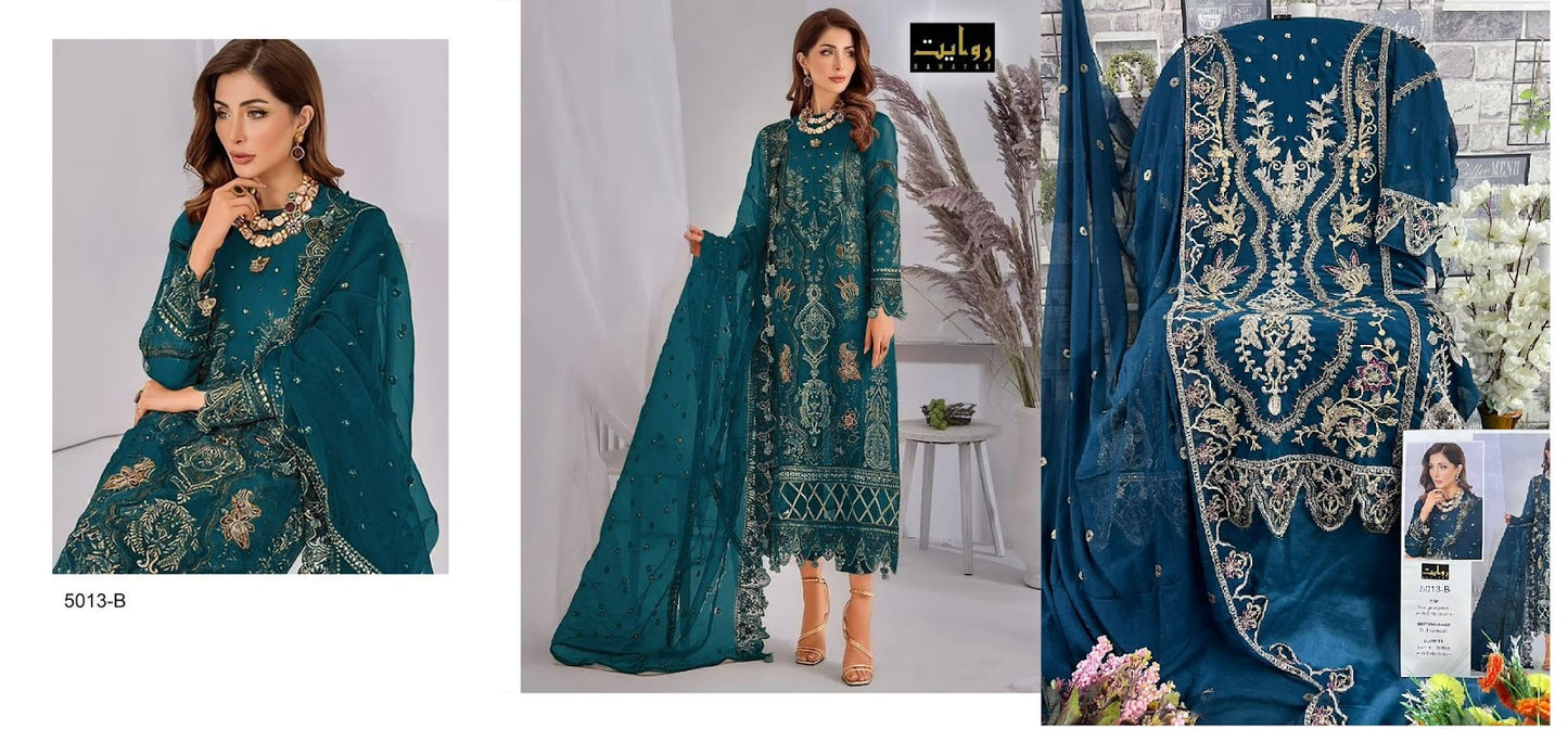 Mushq Colors Vol 11 Rawayat Fox Georgette Pakistani Salwar Suits