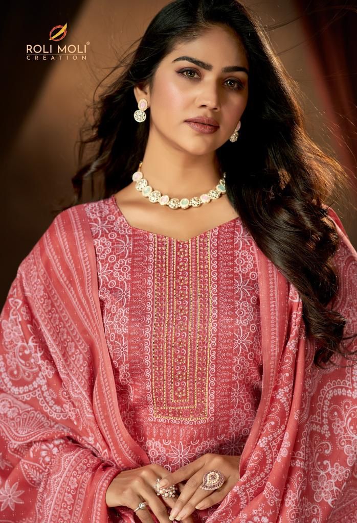 Muskan Roli Moli Cotton Linen Pant Style Suits