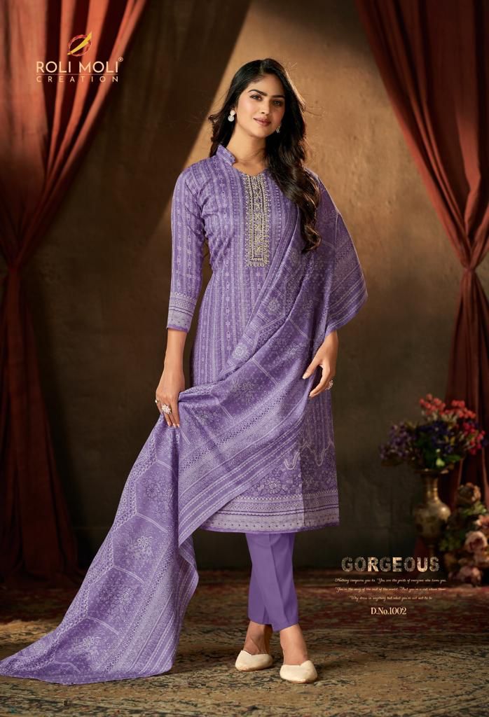 Muskan Roli Moli Cotton Linen Pant Style Suits