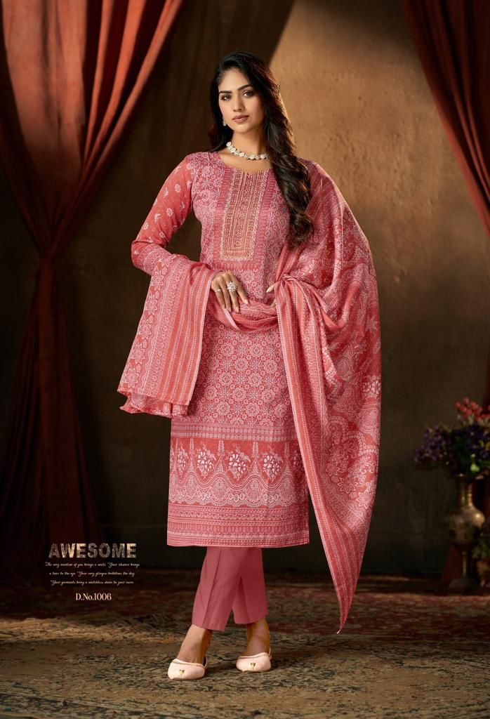 Muskan Roli Moli Cotton Linen Pant Style Suits