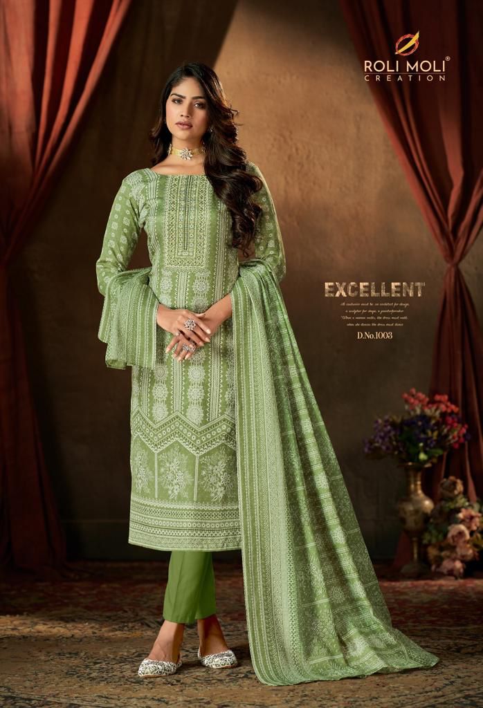 Muskan Roli Moli Cotton Linen Pant Style Suits