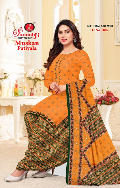 Muskan Vol 1 Ganeshji Cotton Cotton Dress Material