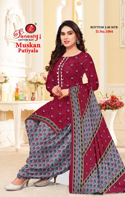 Muskan Vol 1 Ganeshji Cotton Cotton Dress Material