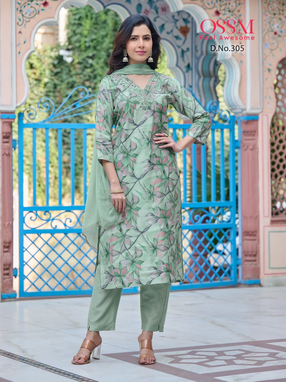 Muskan Vol 3 Ossm Chanderi Modal Readymade Pant Style Suits