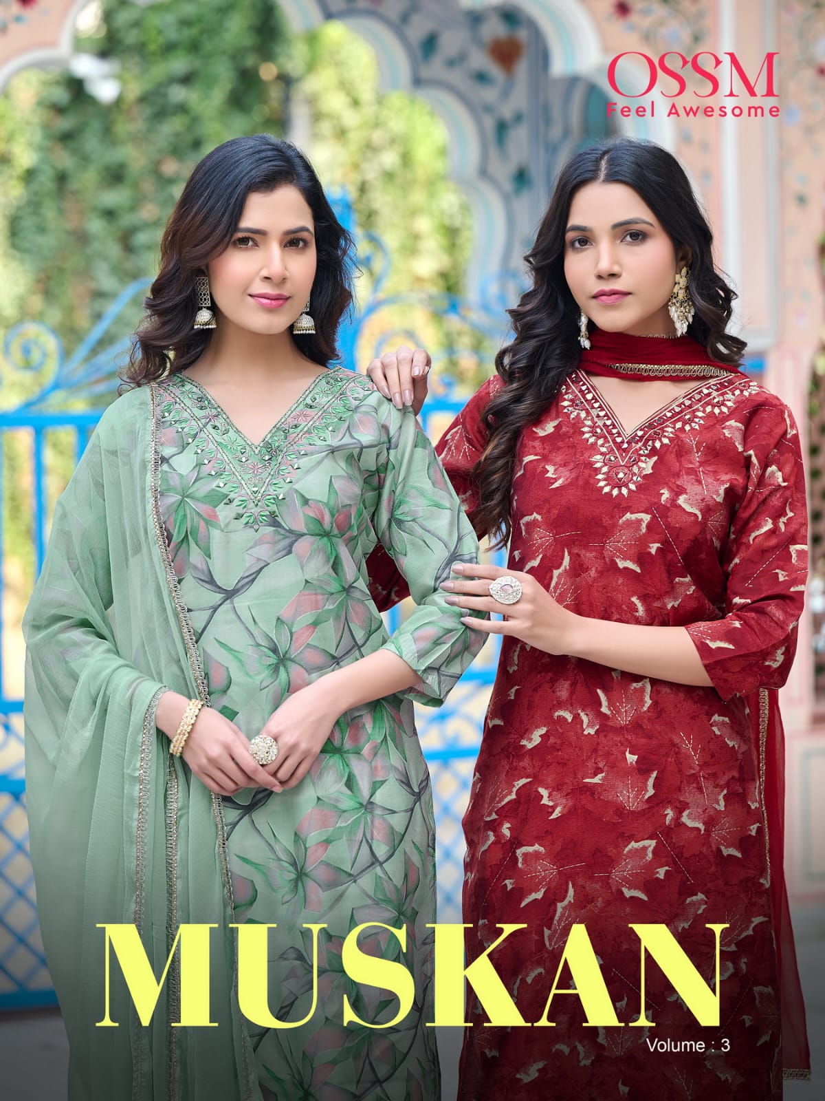Muskan Vol 3 Ossm Chanderi Modal Readymade Pant Style Suits