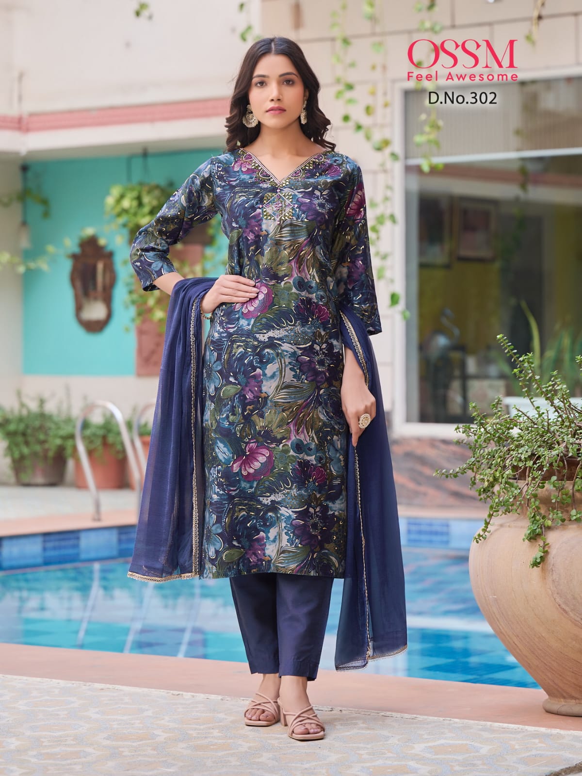 Muskan Vol 3 Ossm Chanderi Modal Readymade Pant Style Suits