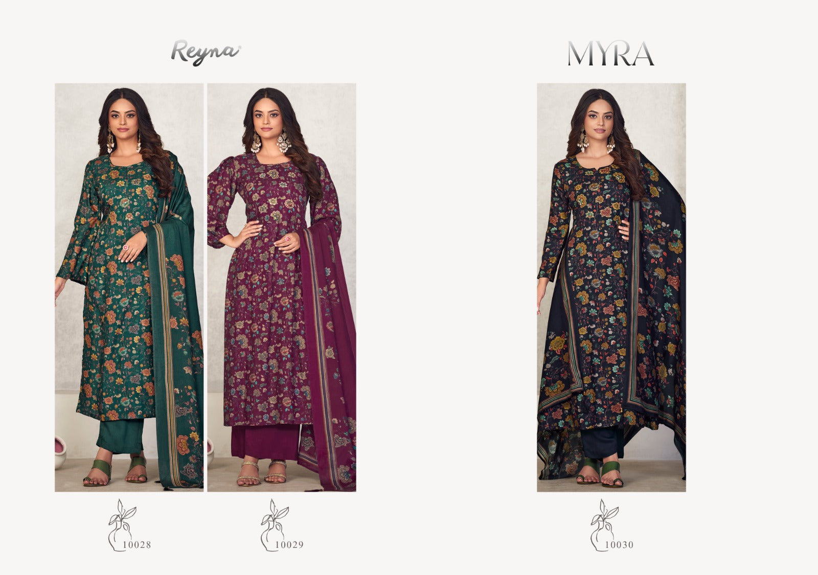 Myra Reyna Bembarg Silk Plazzo Style Suits
