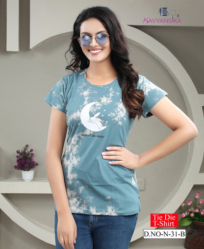 N-31 Kavyansika Tie Die Women Tshirt