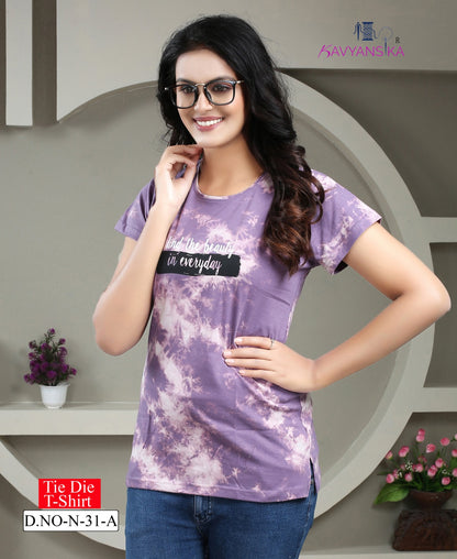 N-31 Kavyansika Tie Die Women Tshirt