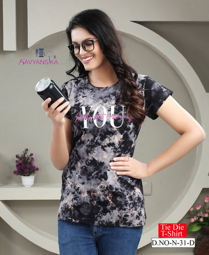 N-31 Kavyansika Tie Die Women Tshirt